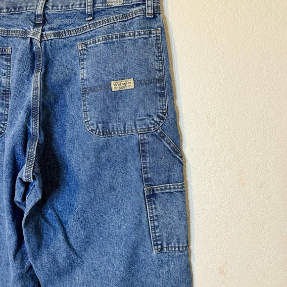 Wrangler Men's Carpenter Jeans Med. Wash Size 36W 32L - Picture 5 of 6
